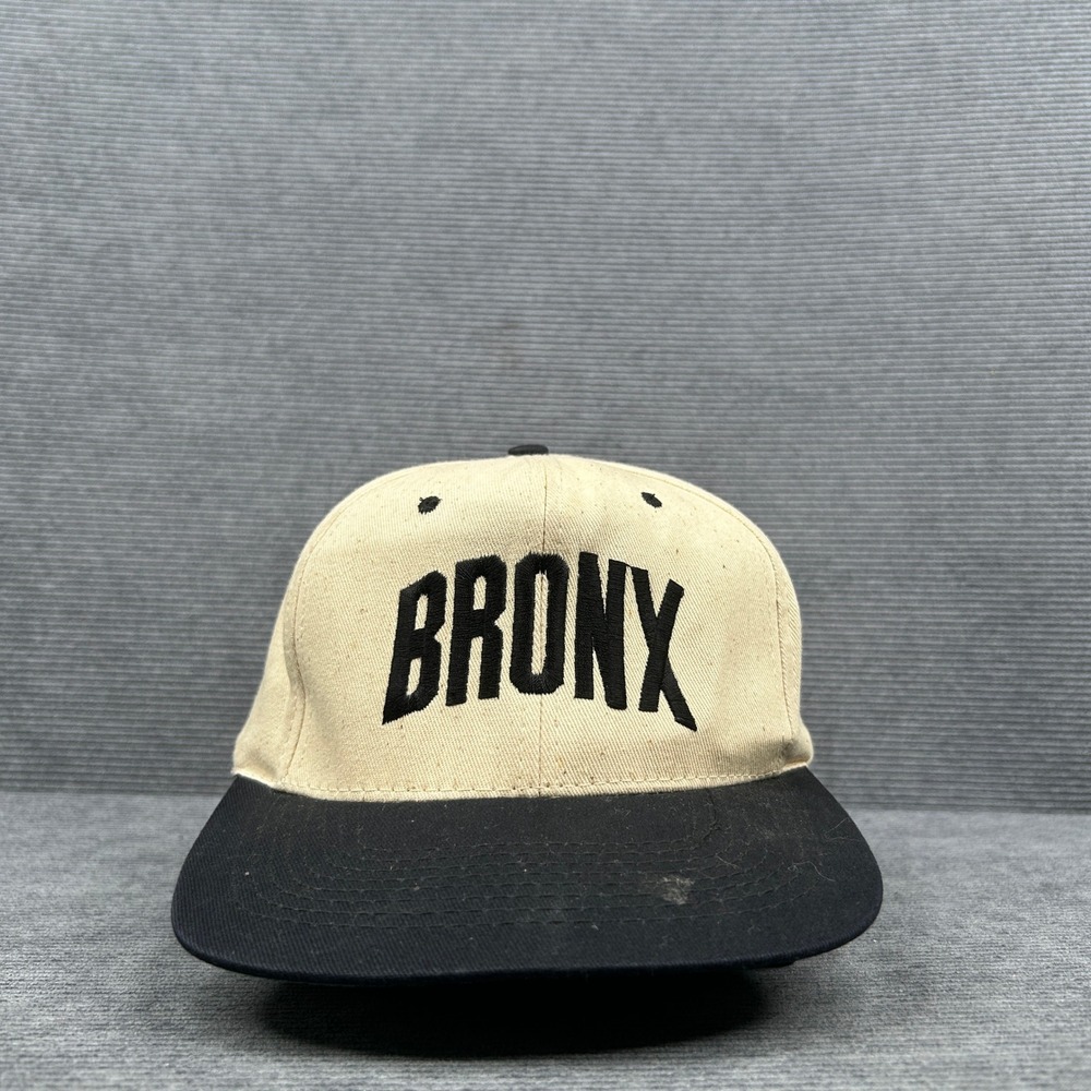 KC Bronx Snapback Hat Tan Black Two Tone Embroidered Baseball Cap One Size Y2k